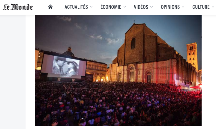 Rassegna stampa: “Le Monde” su Il Cinema Ritrovato 2019